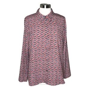 Splendid zebra button down shirt XL